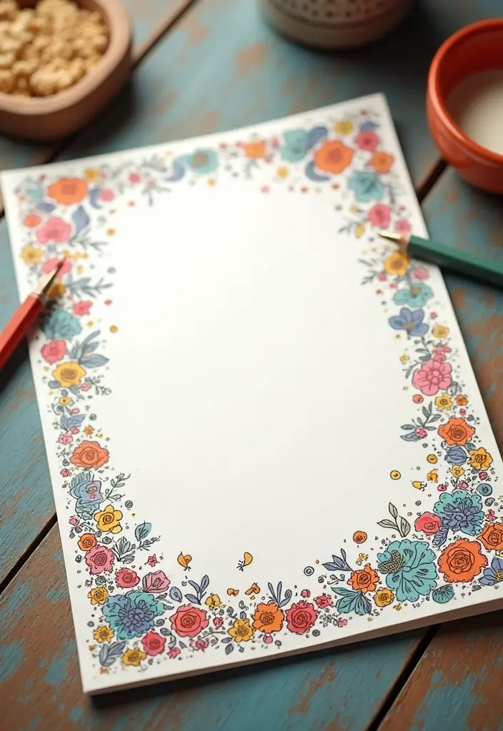 25 Note Decoration Ideas That Turn Ordinary Notes Into Cute Creative Pieces - 4. Doodle Borders