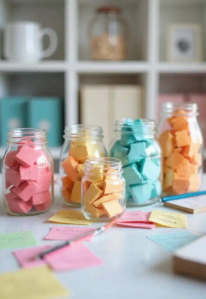 25 Note Decoration Ideas That Turn Ordinary Notes Into Cute Creative Pieces - 9. Thematic Note Jars