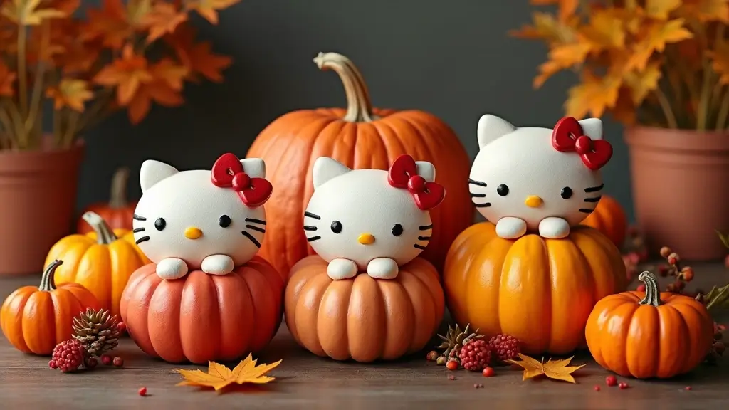 25 Pumpkin Painting Ideas Hello Kitty That Are Fun and Playful