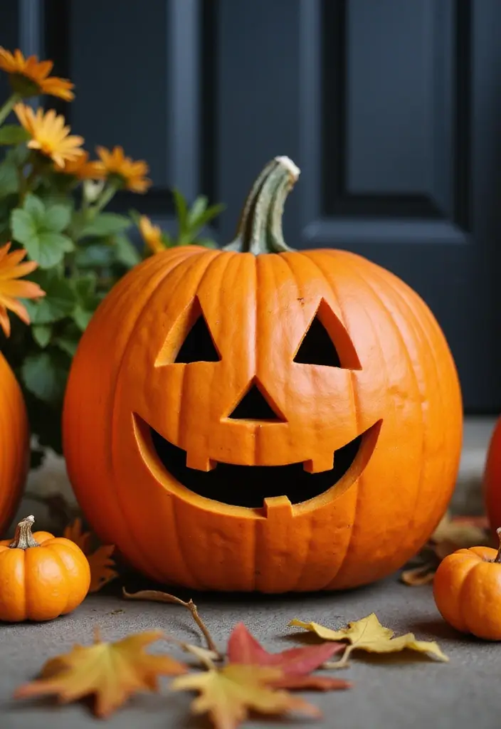 25 Pumpkin Painting Ideas That Are Adorable Fun and Perfect for Fall - 1. Classic Jack-O'-Lantern Faces