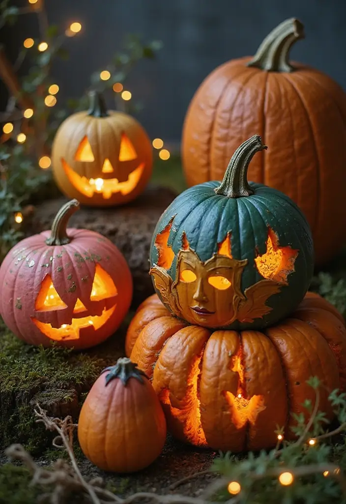 25 Pumpkin Painting Ideas That Are Adorable Fun and Perfect for Fall - 9. Whimsical Fairytale Pumpkins