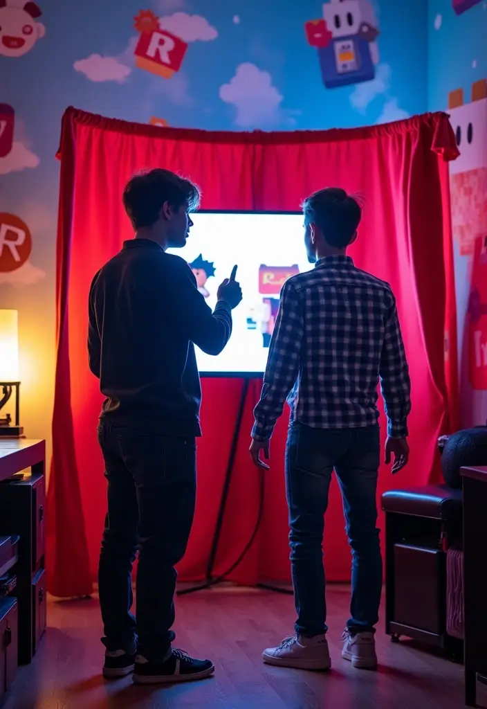25 Roblox Decoration Ideas That Inspire Creative Gaming Spaces - 12. DIY Roblox Photo Booth