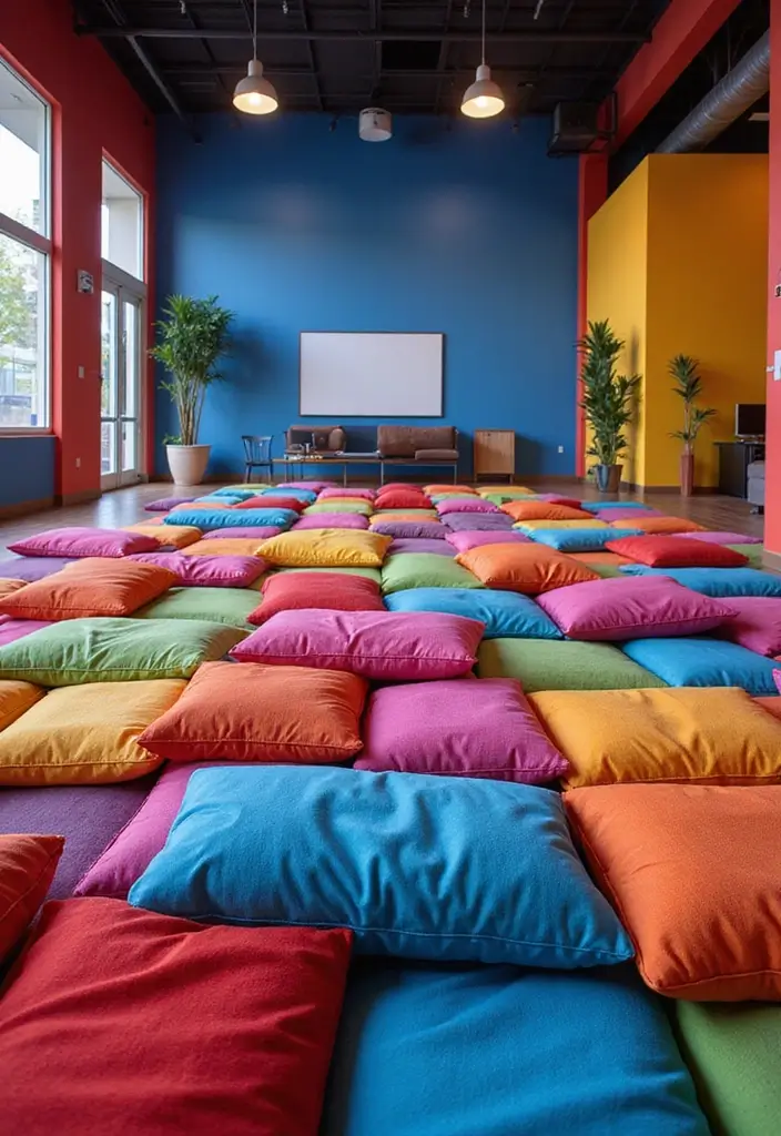 25 Roblox Decoration Ideas That Inspire Creative Gaming Spaces - 15. Roblox Game Zone with Floor Cushioning