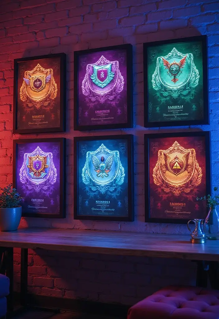 25 Roblox Decoration Ideas That Inspire Creative Gaming Spaces - 20. Gaming Awards Wall