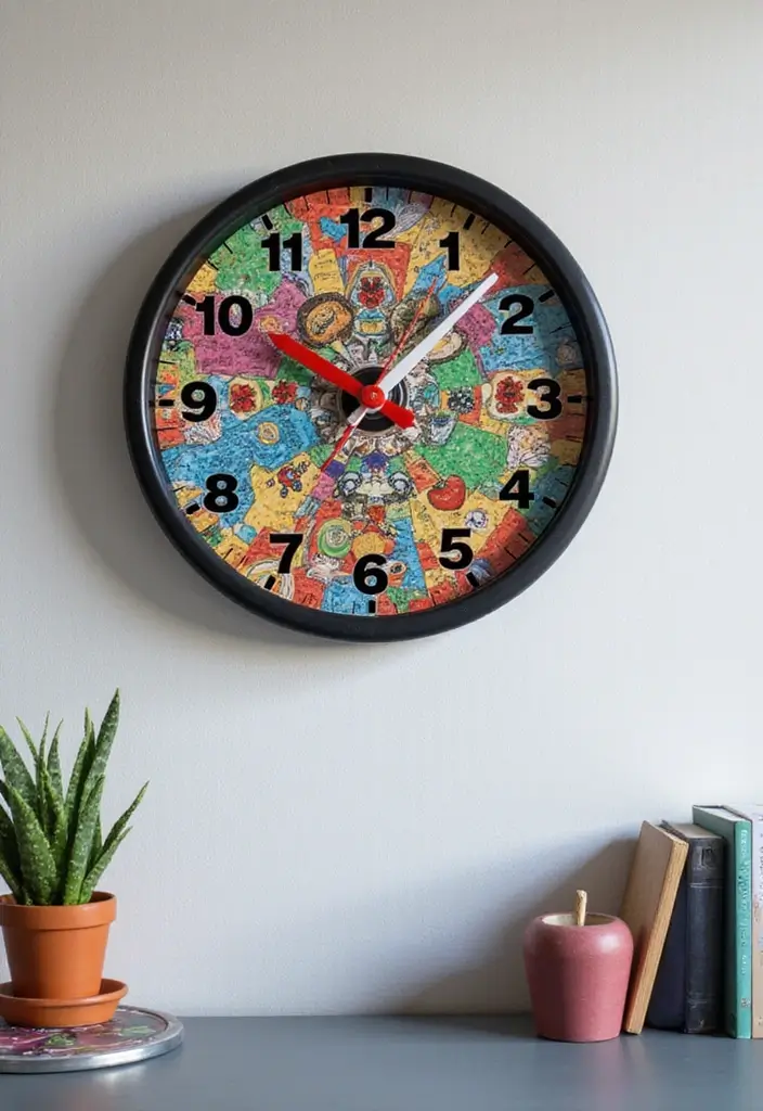 25 Roblox Decoration Ideas That Inspire Creative Gaming Spaces - 24. Roblox-Themed Wall Clock