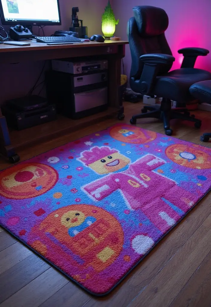25 Roblox Decoration Ideas That Inspire Creative Gaming Spaces - 25. Roblox-Themed Floor Mat
