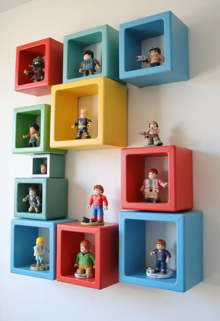25 Roblox Decoration Ideas That Inspire Creative Gaming Spaces - 3. DIY Roblox Shelves