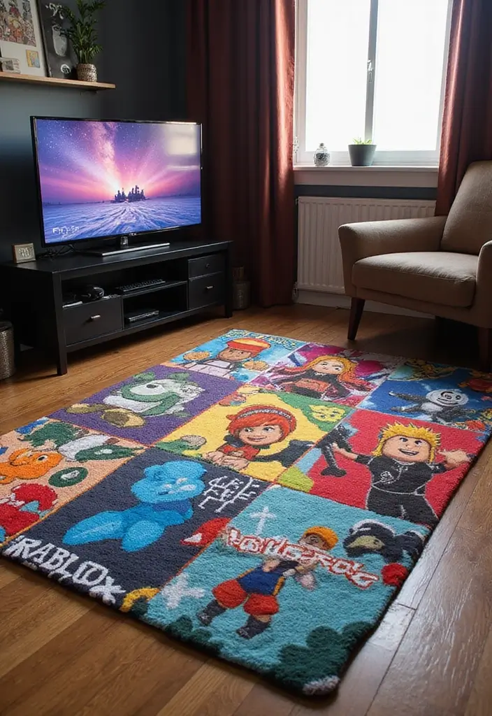 25 Roblox Decoration Ideas That Inspire Creative Gaming Spaces - 5. Fun Roblox Rugs