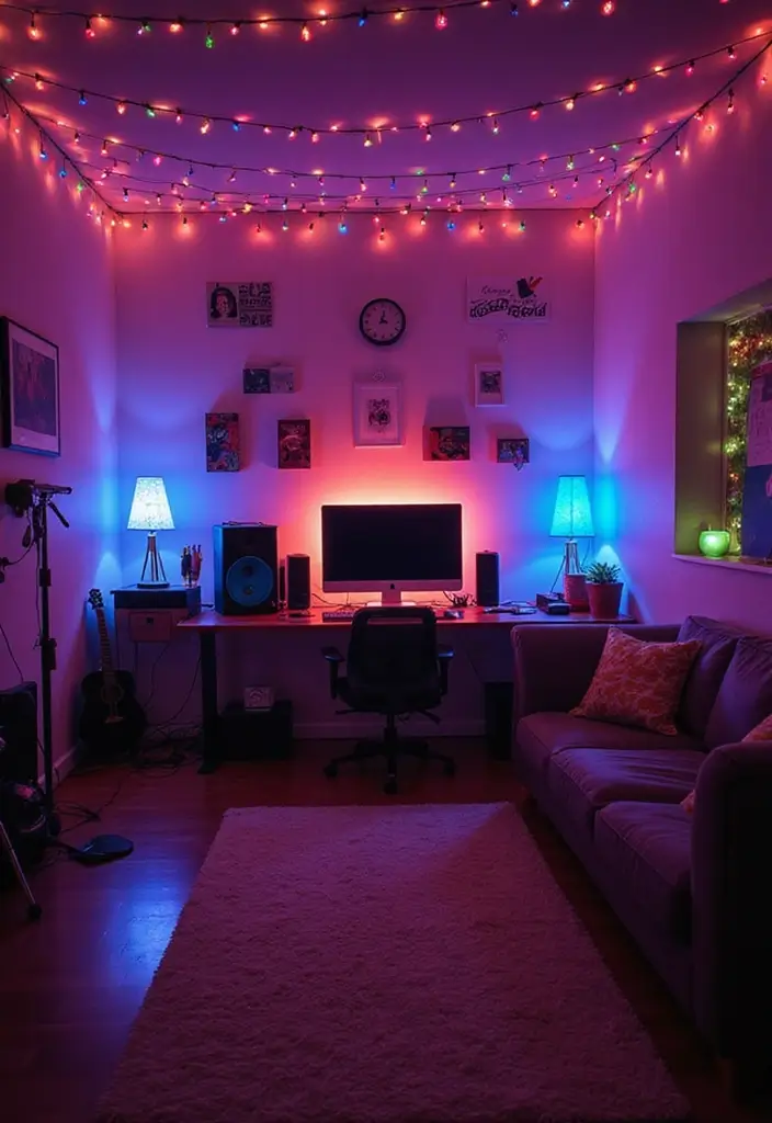 25 Roblox Decoration Ideas That Inspire Creative Gaming Spaces - 6. Lighting Inspired by Roblox