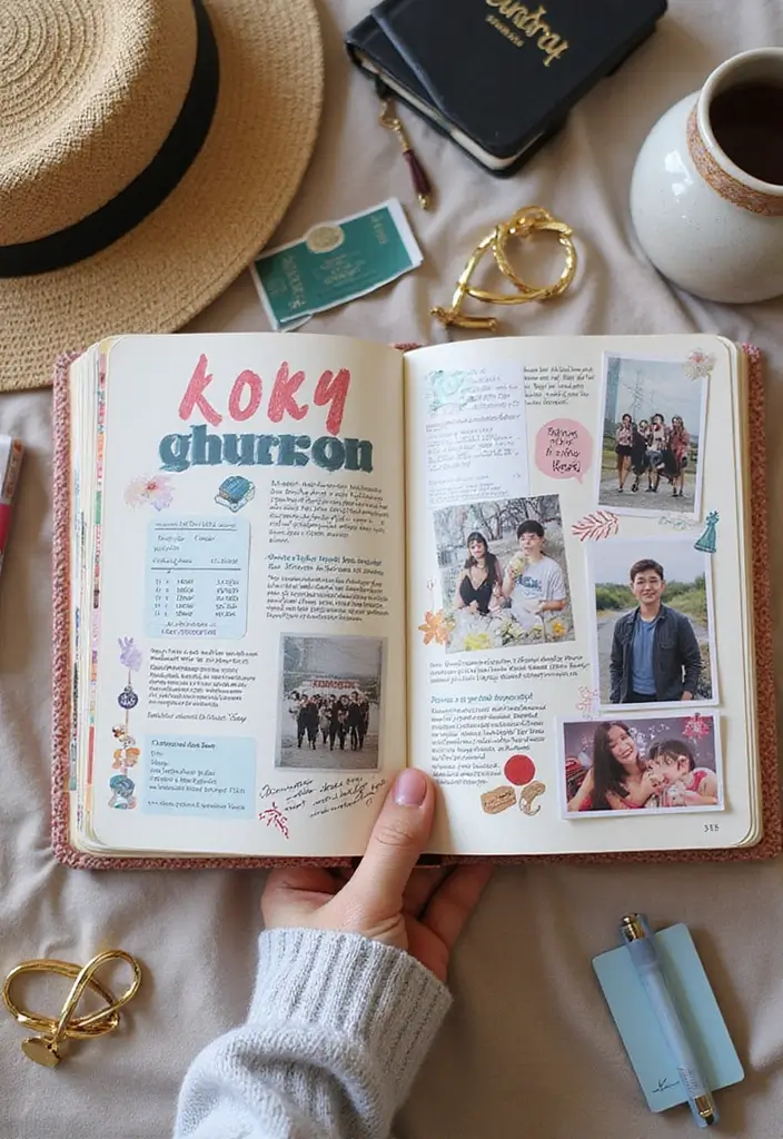 25 SKZ Journal Ideas That Are Perfect For Fans Creative and Trendy - 12. Travel Journals with K-Pop Twist