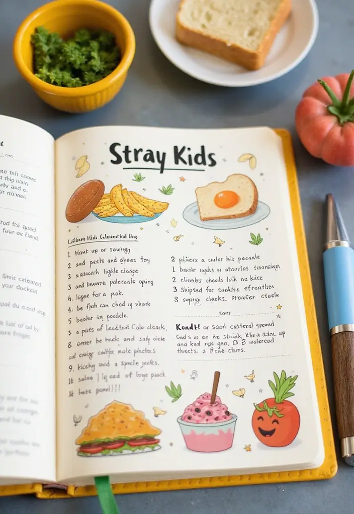 25 SKZ Journal Ideas That Are Perfect For Fans Creative and Trendy - 14. Recipe or DIY Pages Inspired by Members