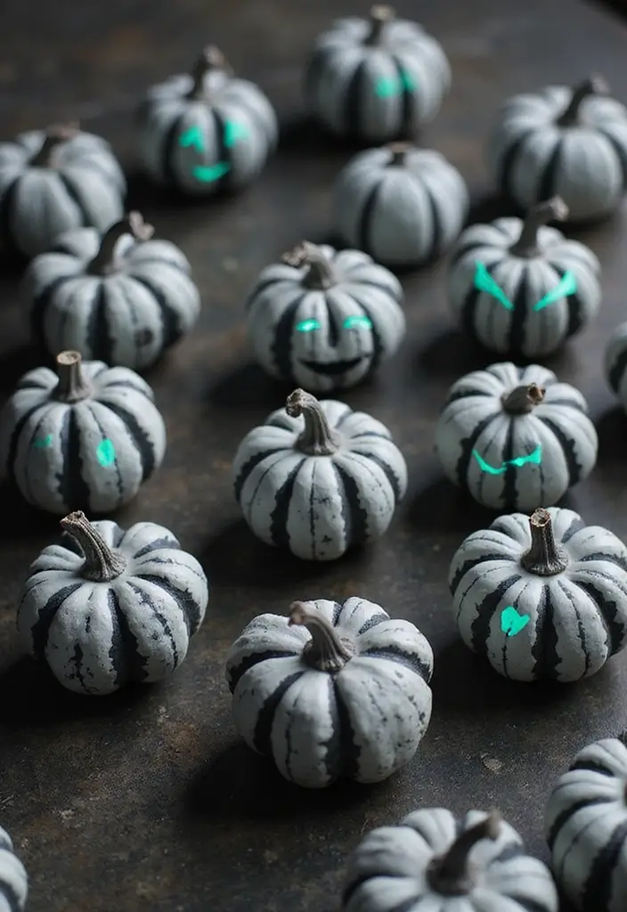 25 Scary Pumpkin Painting Ideas That Wow Every Guest This Halloween - 2. Ghostly Ghoul Faces