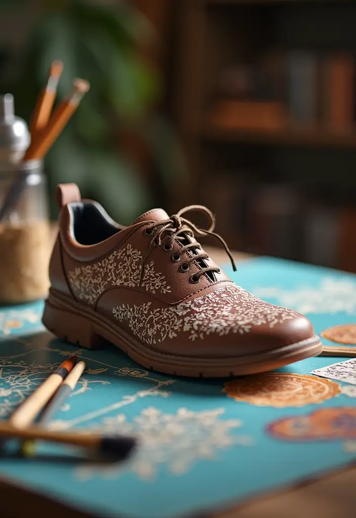 25 Shoes Decoration Ideas That Transform Footwear Into Creative Art - 11. Custom Stenciling