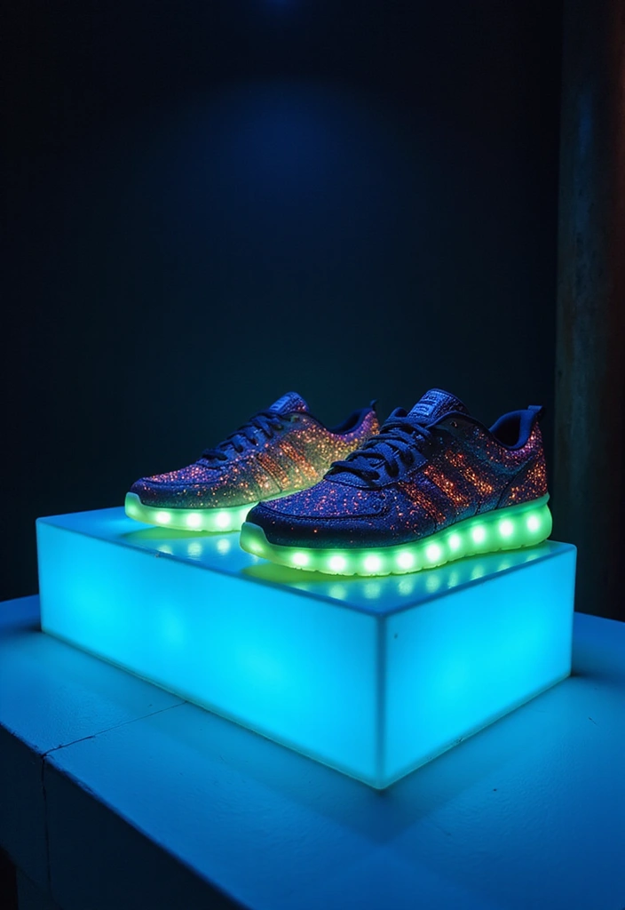 25 Shoes Decoration Ideas That Transform Footwear Into Creative Art - 14. Glowing Shoes