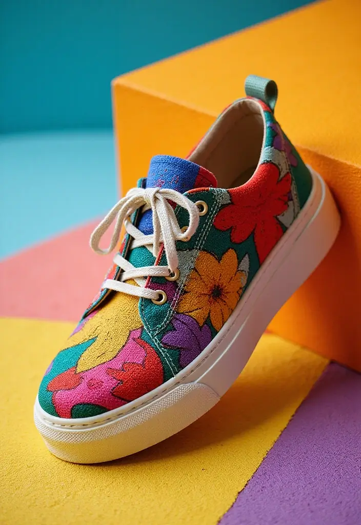 25 Shoes Decoration Ideas That Transform Footwear Into Creative Art - 22. Fabric Collage Art