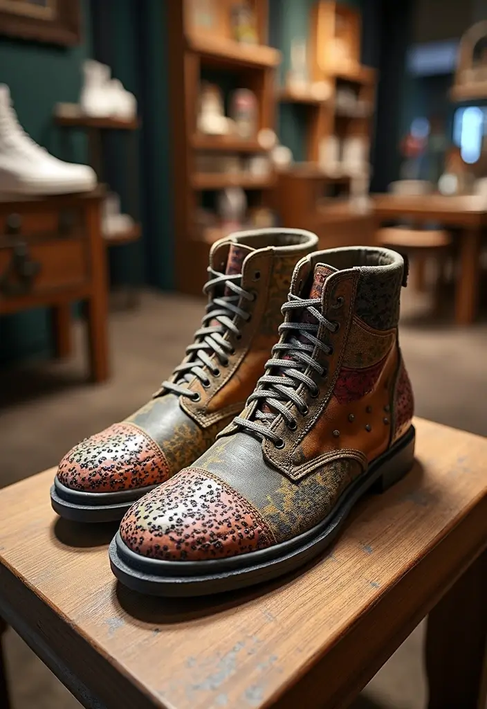 25 Shoes Decoration Ideas That Transform Footwear Into Creative Art - 24. Mixed Media Assemblages