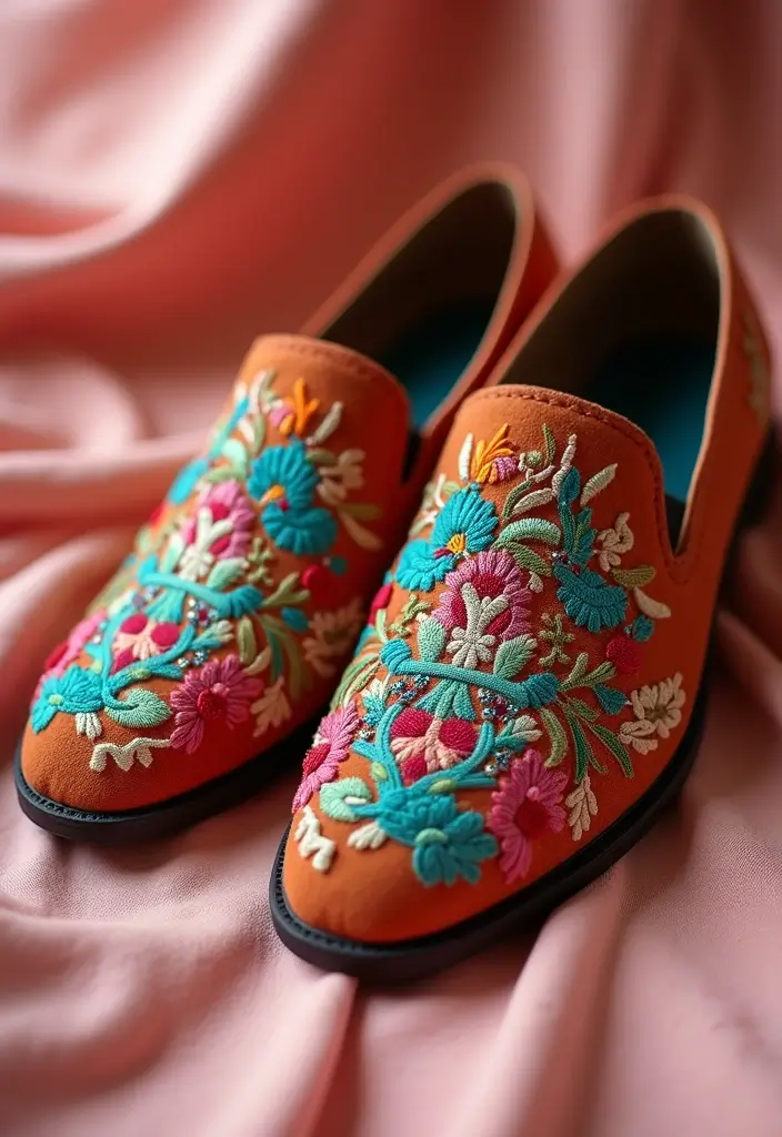 25 Shoes Decoration Ideas That Transform Footwear Into Creative Art - 6. Artistic Embroidery