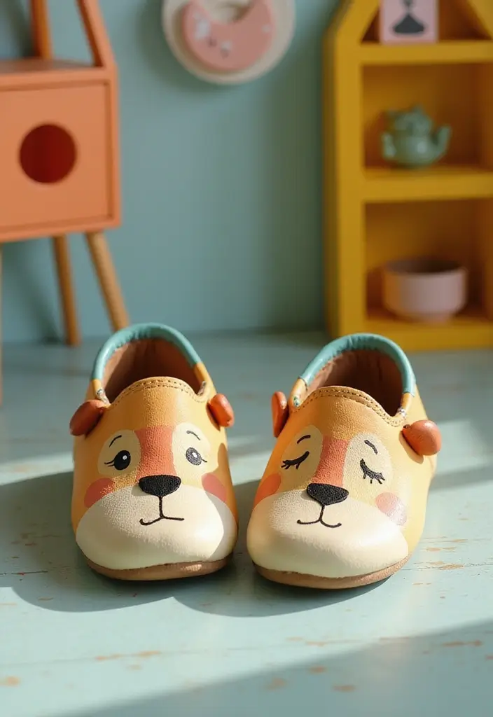 25 Shoes Decoration Ideas That Transform Footwear Into Creative Art - 9. Whimsical Animal Faces
