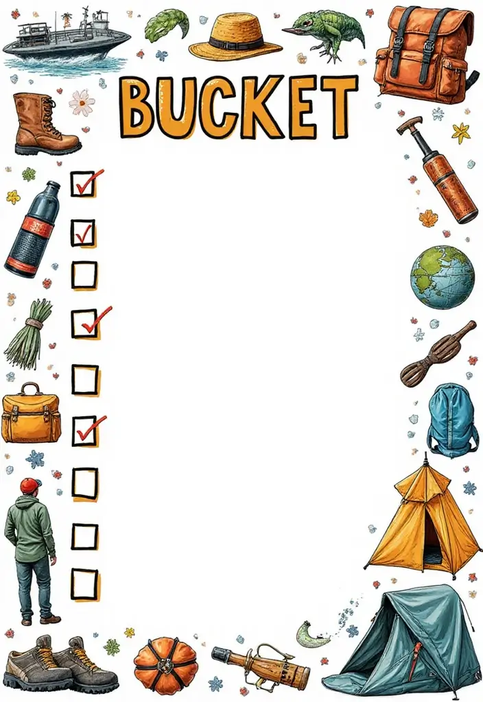 25 Summer Journal Ideas That Capture Warm Memories and Adventures - 10. Outdoor Adventure Bucket List