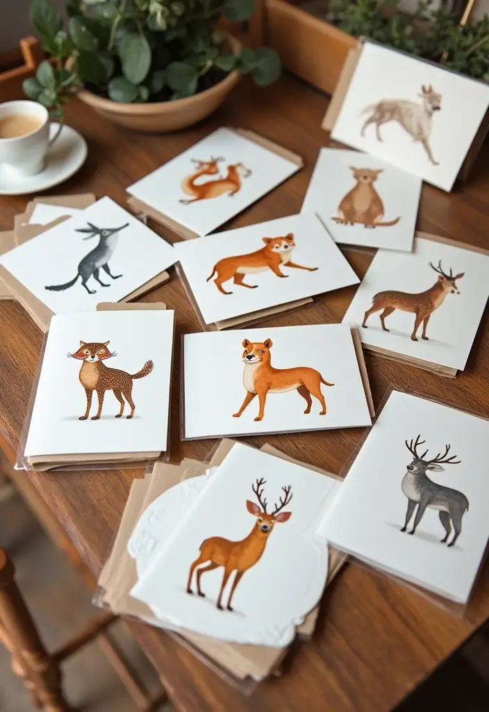 25 Therian Craft Ideas That Inspire Unique Handmade Creations - 14. Animal-Themed Greeting Cards