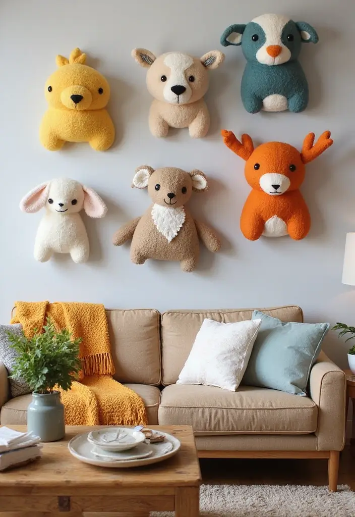 25 Therian Craft Ideas That Inspire Unique Handmade Creations - 20. Felted Animal Wall Art