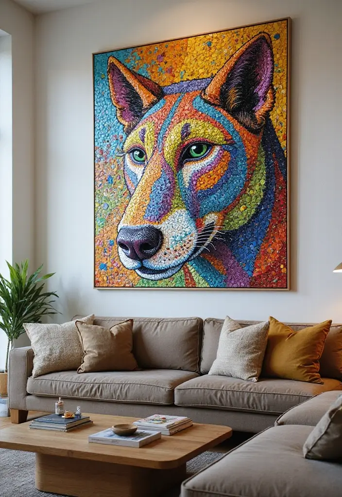 25 Therian Craft Ideas That Inspire Unique Handmade Creations - 23. Mosaic Animal Art