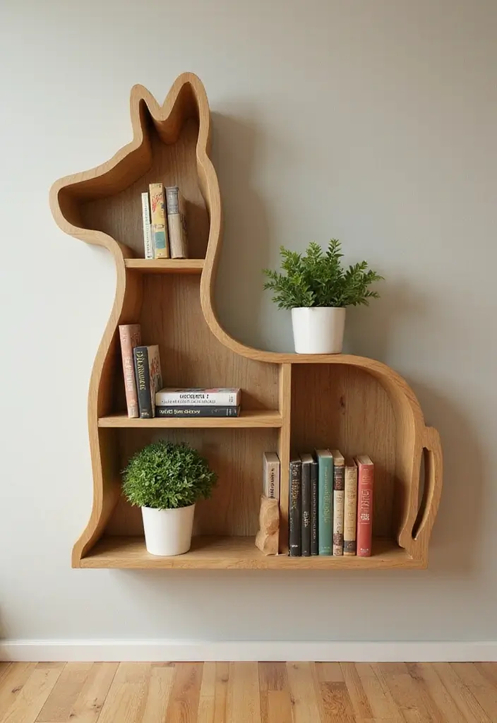 25 Therian Craft Ideas That Inspire Unique Handmade Creations - 6. Animal-Themed Wall Shelves