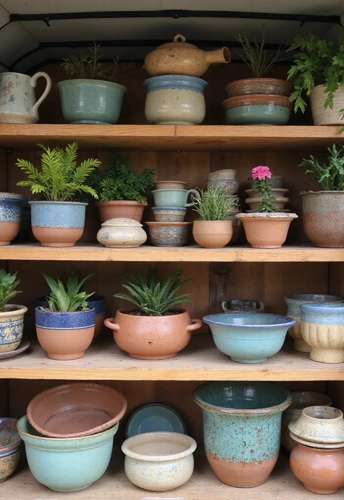 25 Van Decoration Ideas That Make Vehicles Fun and Eye-Catching - 13. Handmade Pottery