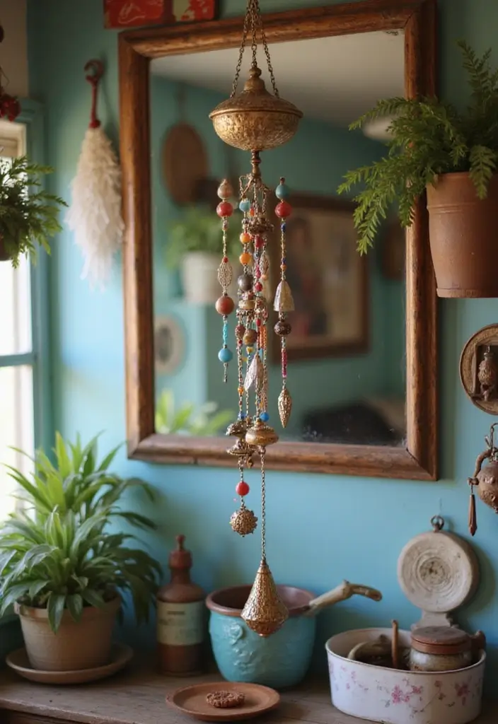 25 Van Decoration Ideas That Make Vehicles Fun and Eye-Catching - 22. Whimsical Wind Chimes