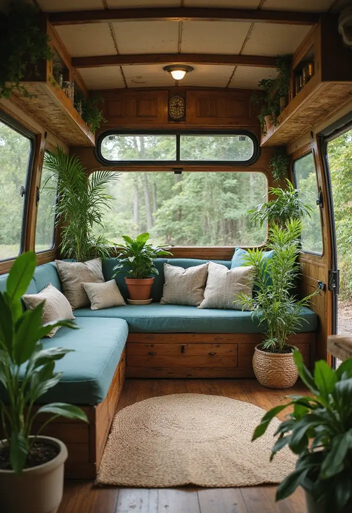 25 Van Decoration Ideas That Make Vehicles Fun and Eye-Catching - 5. Nature-Inspired Decor