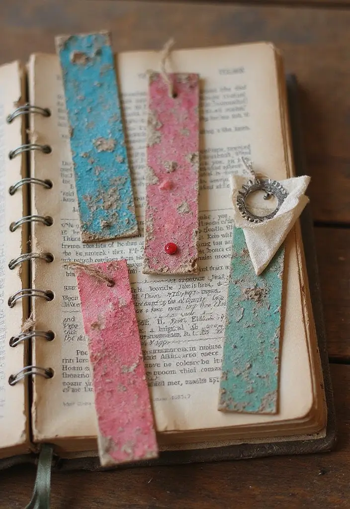 25 Vintage Junk Journal Ideas That Are Perfect For Creative Memory Keeping - 17. Handcrafted Bookmarks