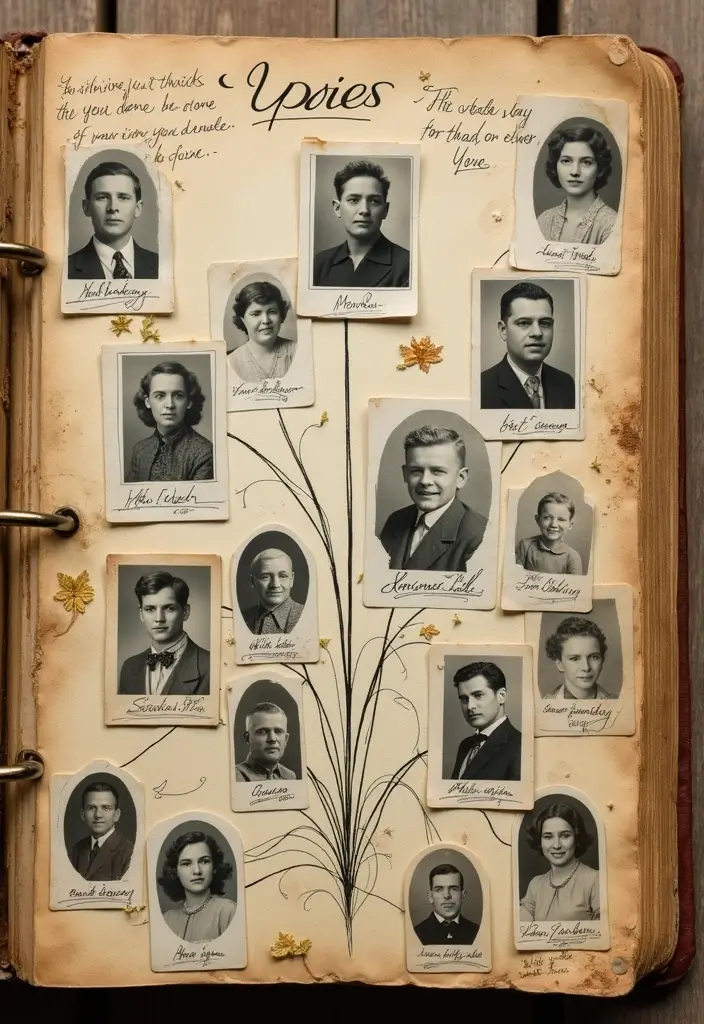 25 Vintage Junk Journal Ideas That Are Perfect For Creative Memory Keeping - 25. Family Tree Pages