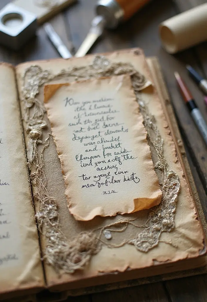 25 Vintage Junk Journal Ideas That Are Perfect For Creative Memory Keeping - 9. Stitched Paper Pages