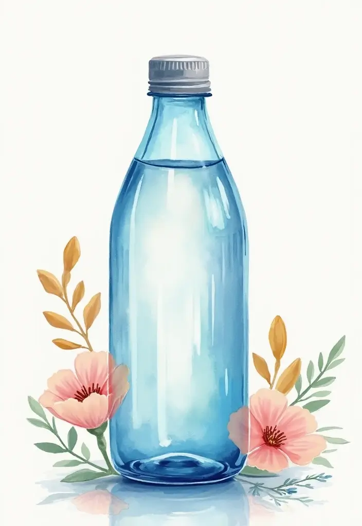 25 Water Bottle Painting Ideas That Make Hydration Fun and Personalized - 19. Watercolor Techniques