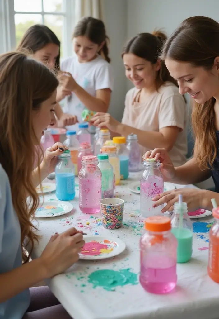 25 Water Bottle Painting Ideas That Make Hydration Fun and Personalized - 25. Collaborative Creations