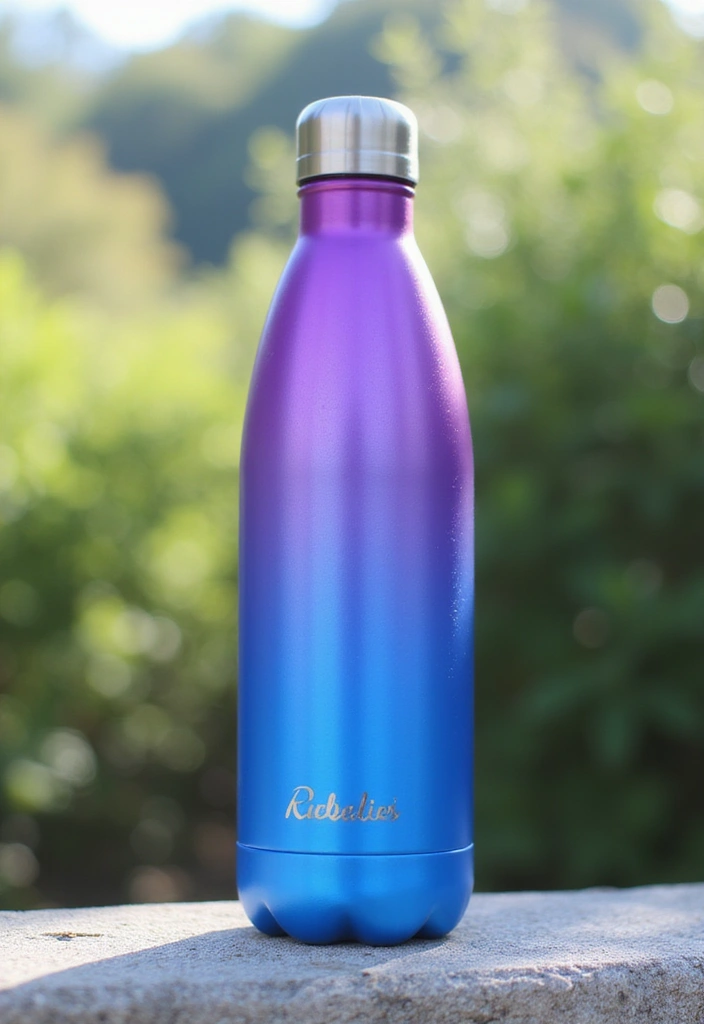 25 Water Bottle Painting Ideas That Make Hydration Fun and Personalized - 5. Ombre Effect