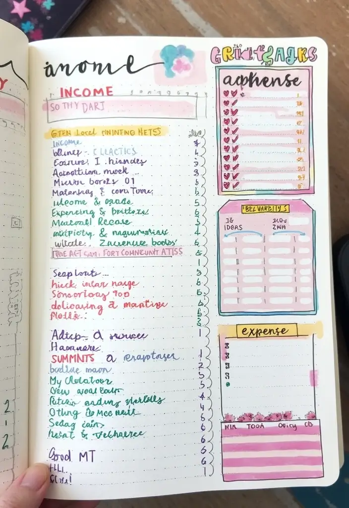 25 Weekly Bullet Journal Ideas That Make Planning Organized Fun and Stylish - 23. Financial Budgeting Layout