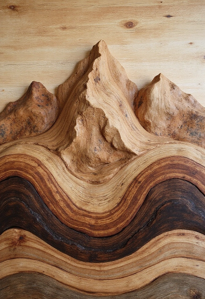 25 Wood Craft Ideas That Transform Simple Wood Into Art - 1. Rustic Wooden Wall Art