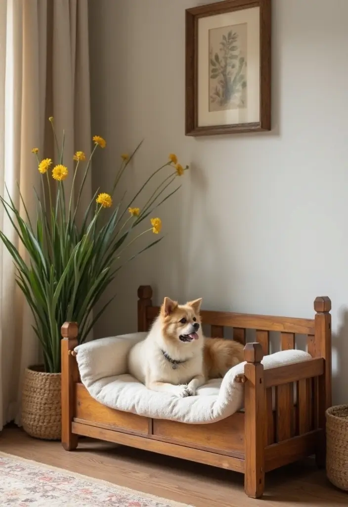 25 Wood Craft Ideas That Transform Simple Wood Into Art - 17. Wooden Pet Bed