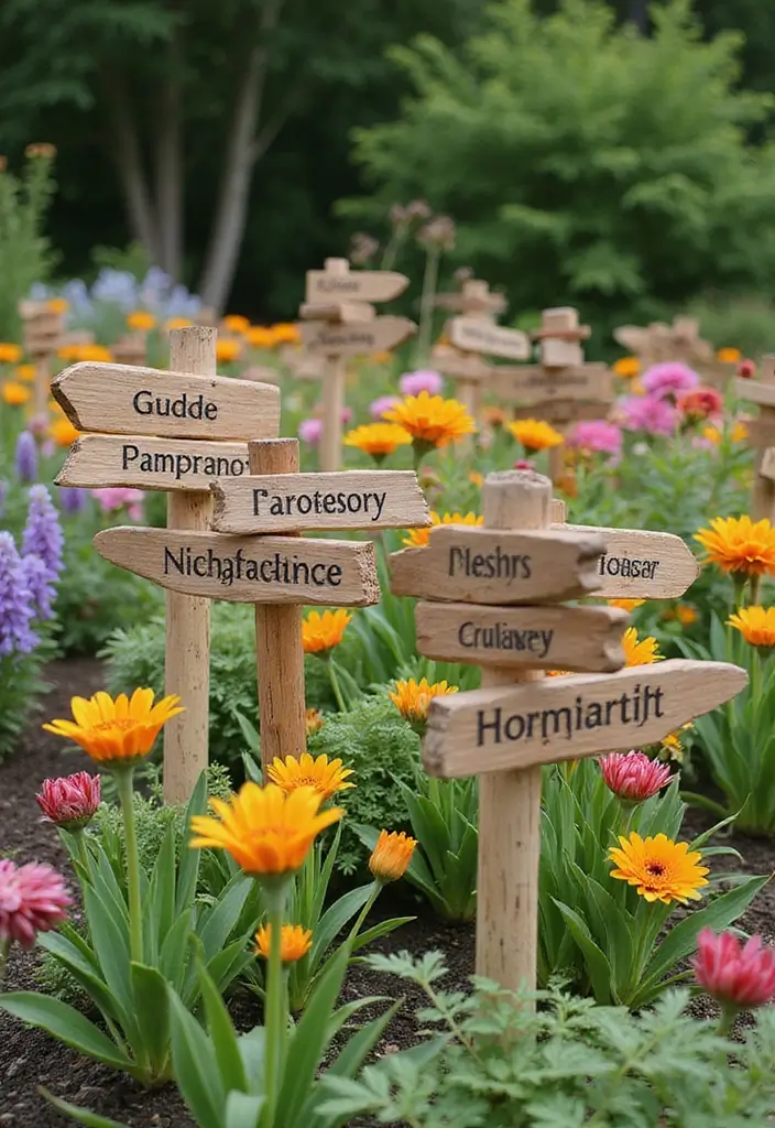 25 Wood Craft Ideas That Transform Simple Wood Into Art - 21. Wooden Garden Markers