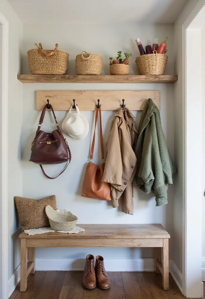 25 Wood Craft Ideas That Transform Simple Wood Into Art - 8. Wooden Wall Hooks