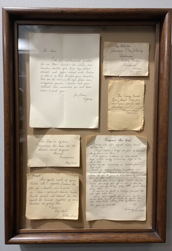 26 Army Shadow Box Ideas That Honor Service and Memories - 11. Personal Letters and Notes