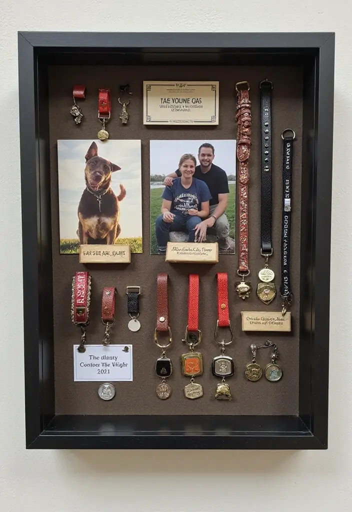 26 Army Shadow Box Ideas That Honor Service and Memories - 12. Shadow Box for a Pet’s Service