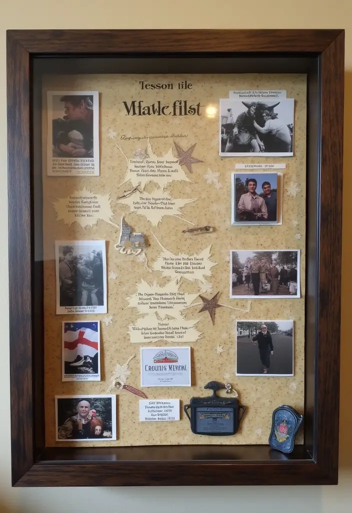 26 Army Shadow Box Ideas That Honor Service and Memories - 17. Milestone Events Shadow Box