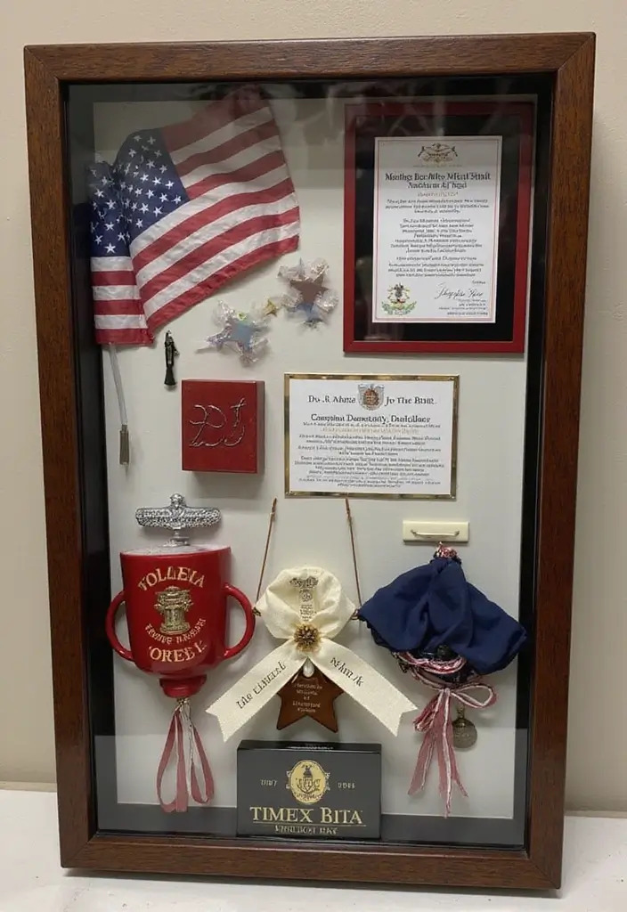 26 Army Shadow Box Ideas That Honor Service and Memories - 25. Shadow Box for Commemorative Events