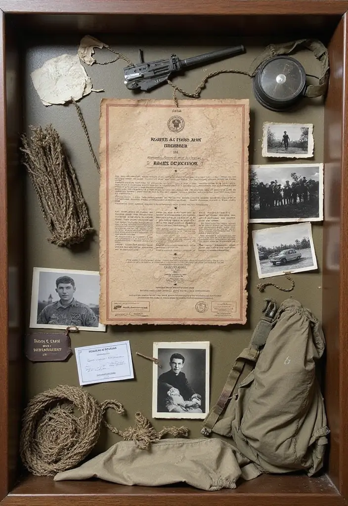 26 Army Shadow Box Ideas That Honor Service and Memories - 4. Themed Shadow Box