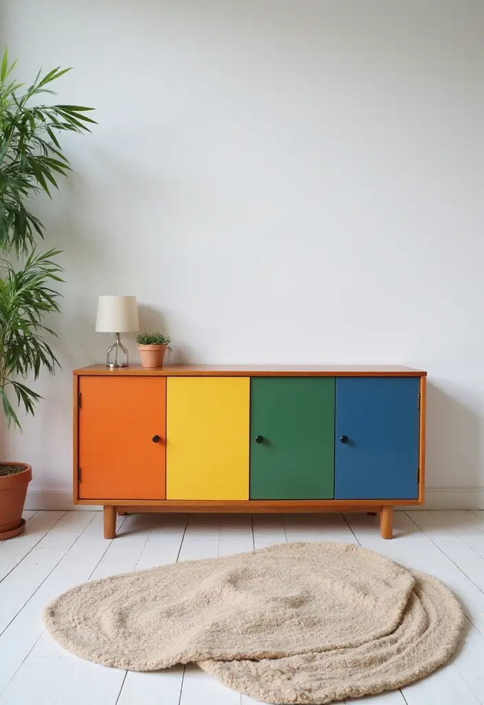 26 Art And Craft Decoration Ideas That Make DIY Projects Fun and Beautiful - 11. Color Blocked Furniture