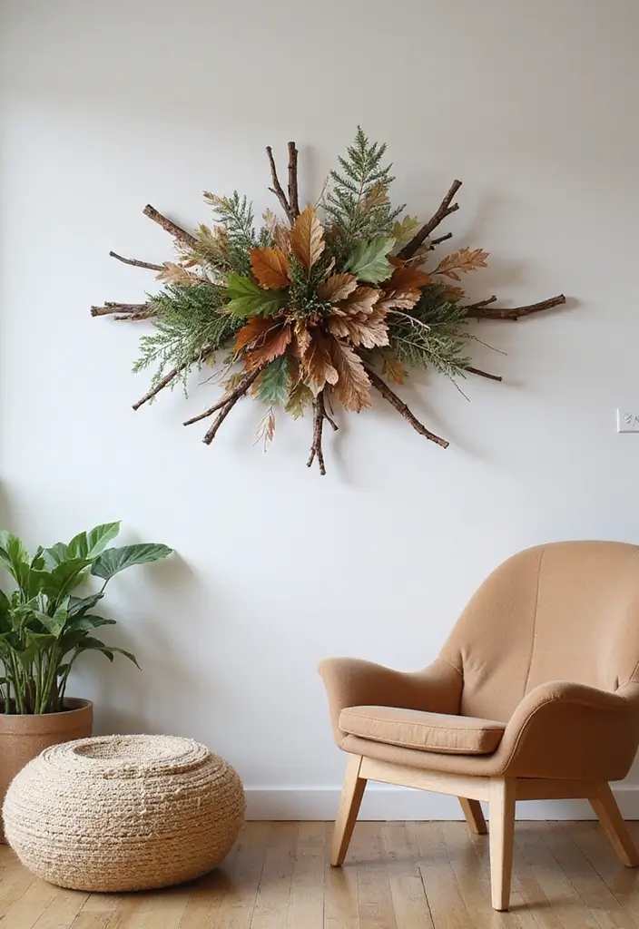 26 Art And Craft Decoration Ideas That Make DIY Projects Fun and Beautiful - 13. Nature-Inspired Wall Art