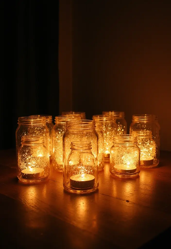 26 Art And Craft Decoration Ideas That Make DIY Projects Fun and Beautiful - 16. Twinkling Light Jars
