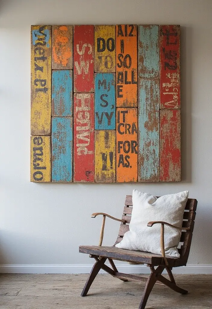 26 Art And Craft Decoration Ideas That Make DIY Projects Fun and Beautiful - 2. Upcycled Wooden Pallet Art